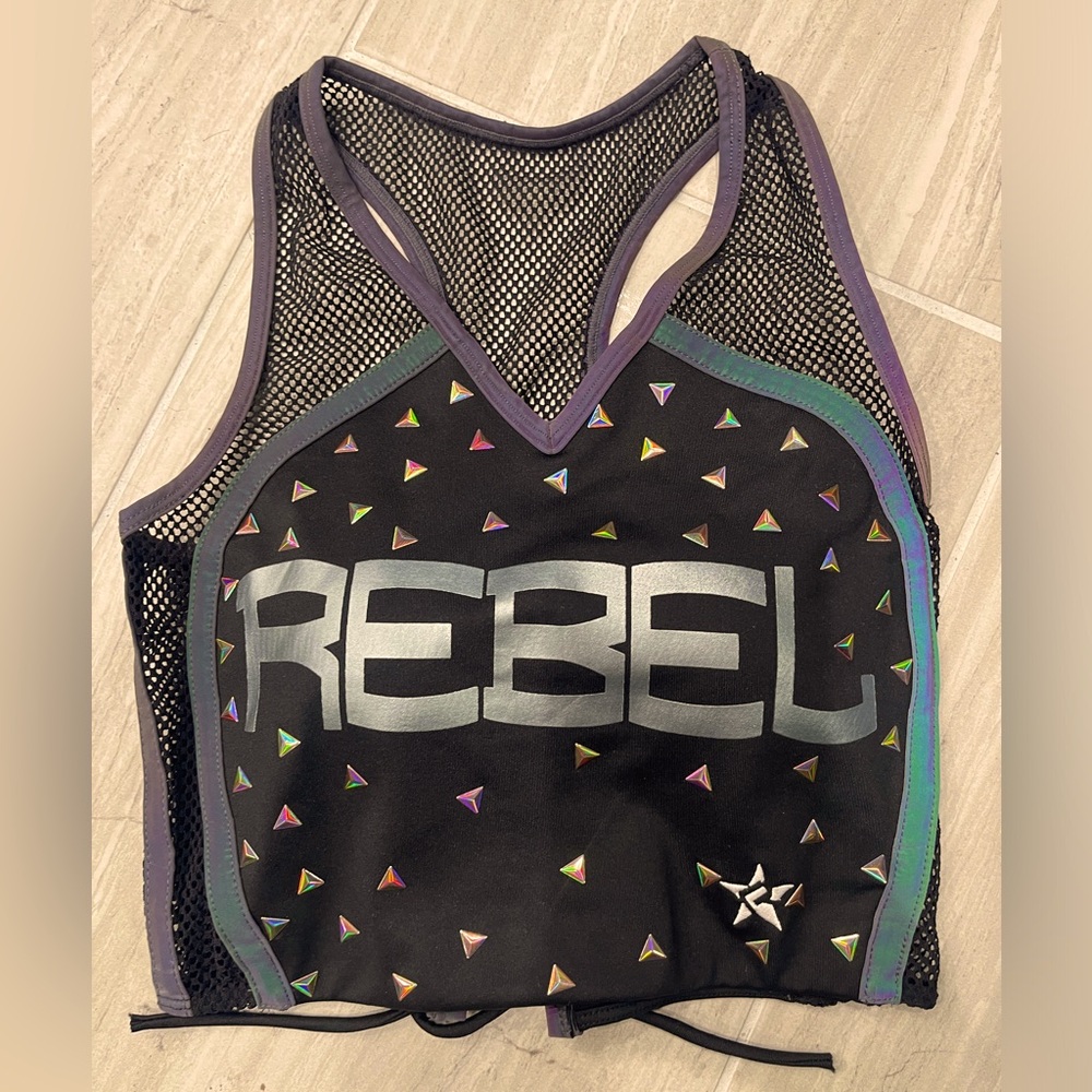 REBEL AXS Black Reflective Bra